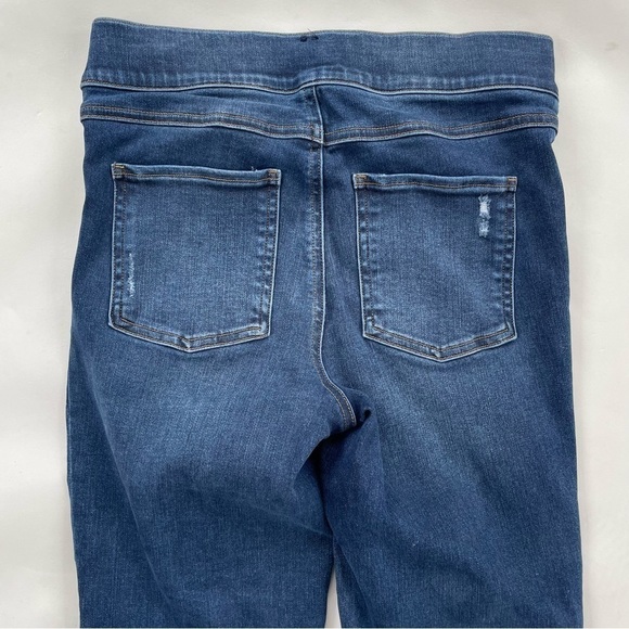 Spanx Distressed Ankle Skinny Jeans, Medium Wash Size Small - Picture 7 of 12
